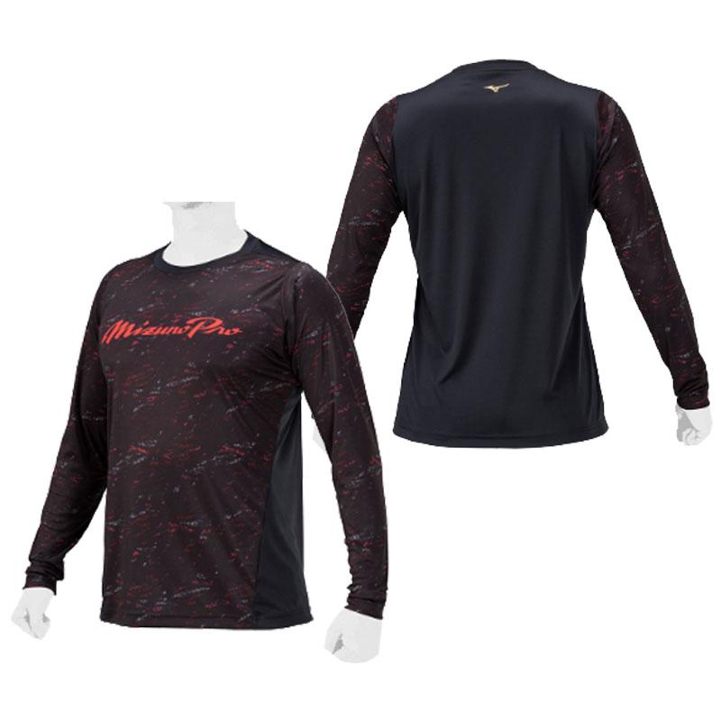 ミズノ MIZUNO  ミズノプロ グラフィックロングTシャツ (ユニセックス)  野球 ウェア トレーニング 練習 長袖シャツ  24SS(12JABT75)｜pitsports｜02