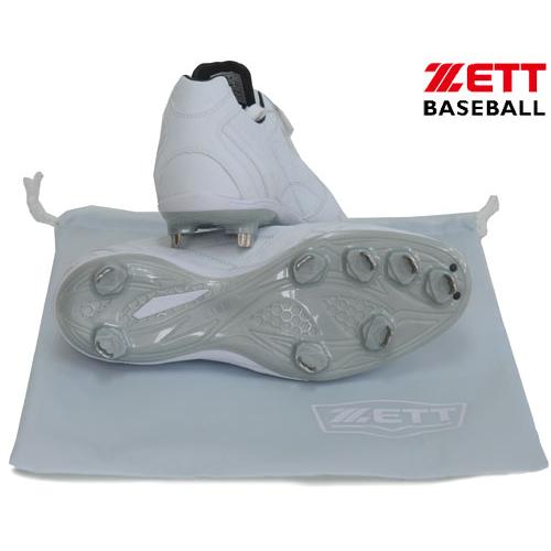 金具樹脂底スパイク スーパーグランドジャック  【ZETT】ゼット 野球特価　白スパイク  21SS（BSR2716WH-1111）｜pitsports｜03