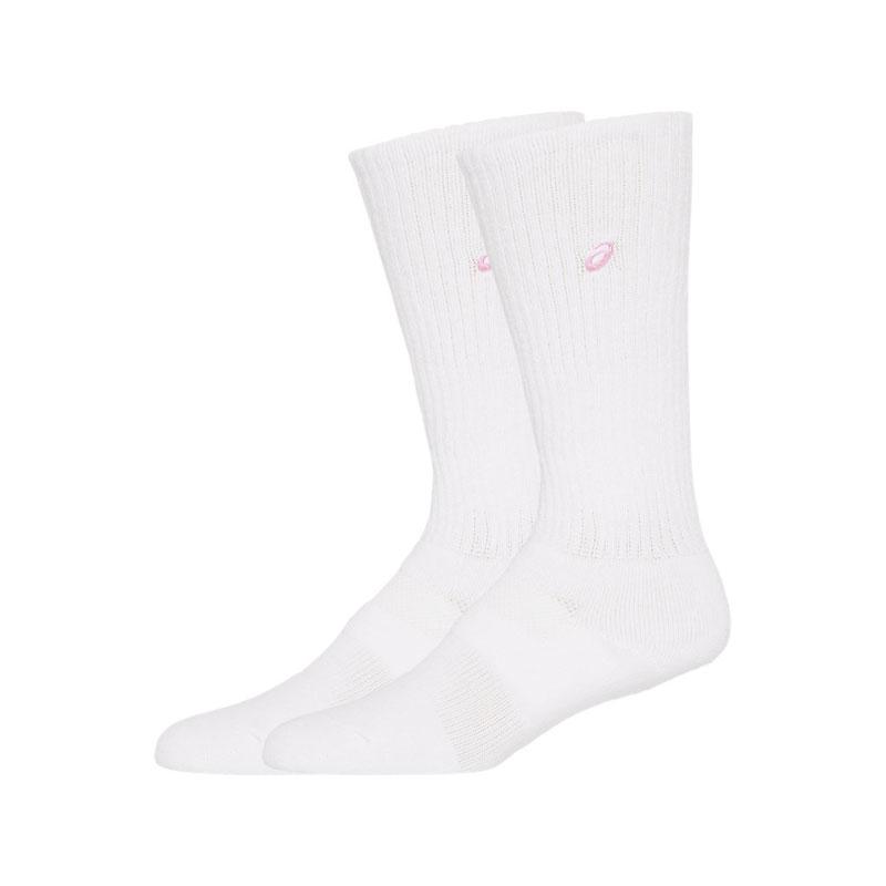 アシックス asics Jr HIGH SOCKS ホワイトXピーチ バレーボール エキップメント(キッズ) (3054A015)｜pitsports｜02