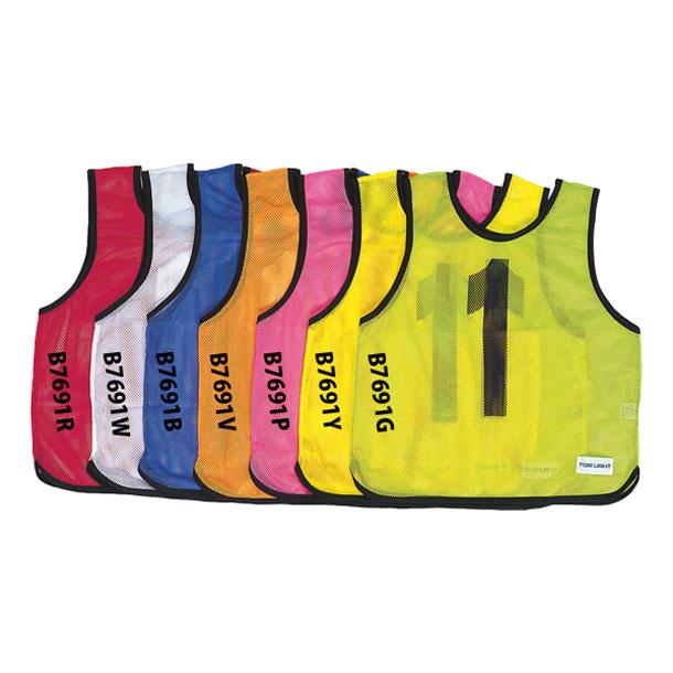 トーエイライト TOEI LIGHT メッシュベスト 1~10 赤 学校機器 (B7691R) TOEI LIGHT（トーエイライト） メッシュベスト 1~10 赤 学校機器