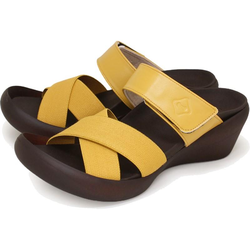 RegettaCanoe クロスベルトウェッジサンダル（マスタード・サイズ：M 23.0-23.5cm） リゲッタカヌー CJLW5524A-MUS-M返品種別A regettacanoe(リゲッタカヌー) クロスベルトウェッジサンダル