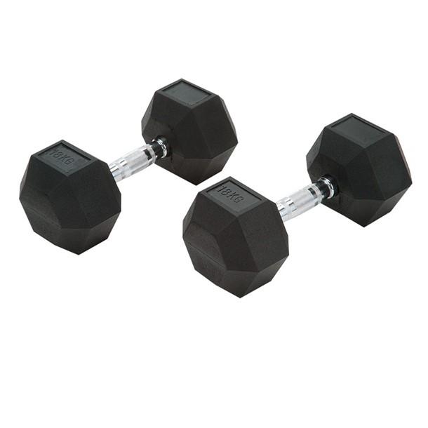 ラバーHEXダンベル 18KGK エバニュー(evernew) ガッコウキキグッズソノタ (etb548) EVERNEW ラバーHEXダンベル 18KGK エバニュー(evernew) ガッコウキキ