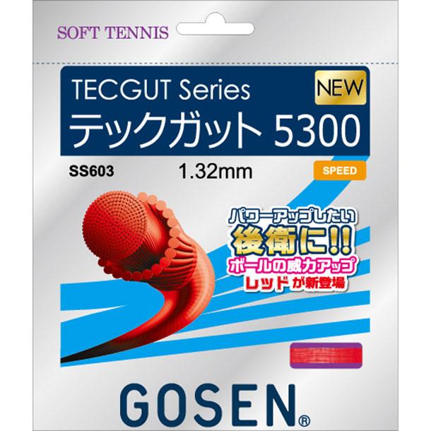 ゴーセン GOSEN ソフトテニス ストリングス テックガット5300 SS603RE レッド ガット テニスソフト SALE 93%OFF 【2021福袋】
