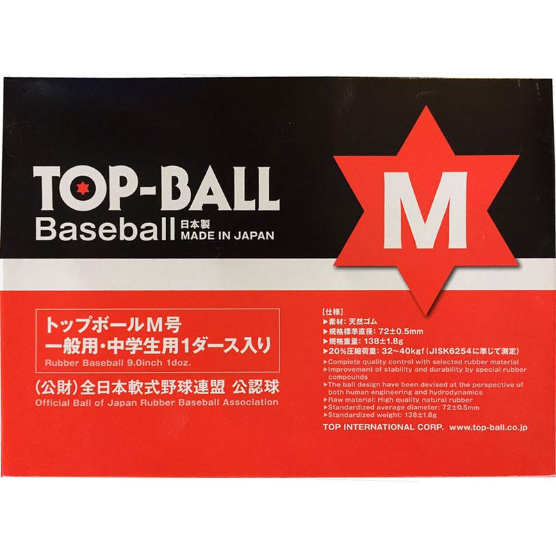 【ロット販売：入り数120】 TOP BALL(トップボール) トップボール Mゴウ 野球＆ソフトボール ボール 軟式 (topm)の画像