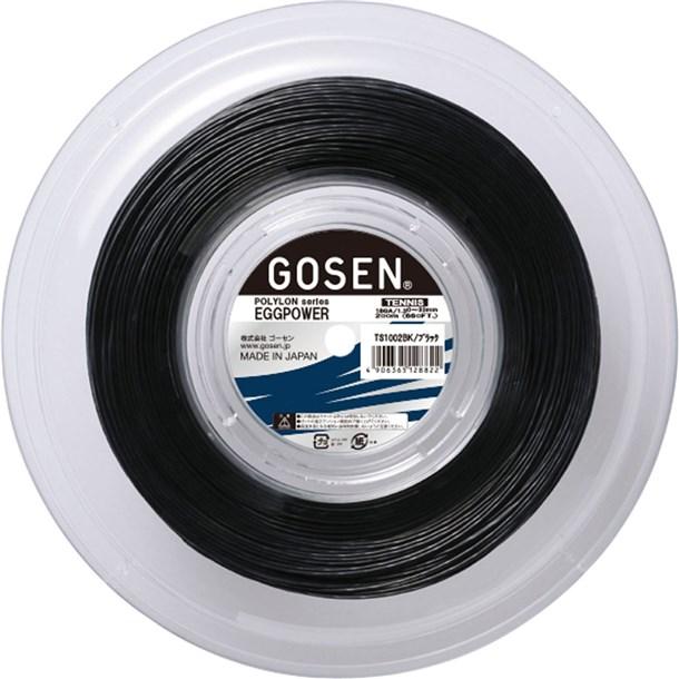 【未使用】ゴーセン エッグパワー16 EGGPOWER 硬式テニス用 ガット ストリング 200mロール ブラック TS1002BK GOSEN 1.30mm-1.32mm ゴーセン GOSEN エッグパワー16 200Mロール ブラック テニス硬式