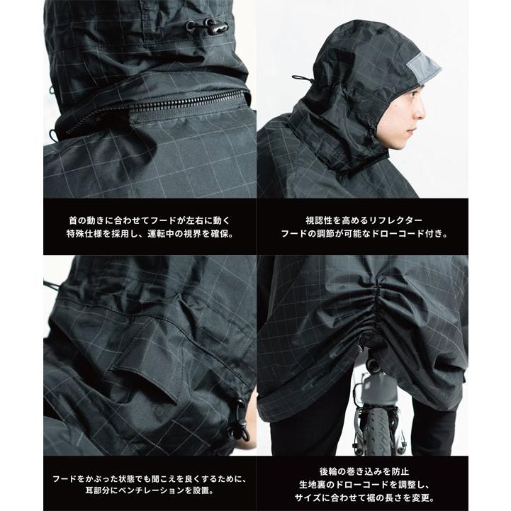 KiU キウ  ウォータープルーフ バイシクルポンチョ タイプA  WP BICYCLE PONCHO TYPE.A  アウトドア レインコート  23SS(K203)｜pitsports｜04