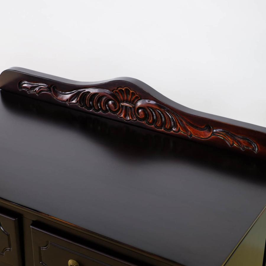 キャビネット 幅75cm ダークブラウン フレンチ アンティーク調 キャビネット 幅75cm ダークブラウン フレンチ アンティーク調