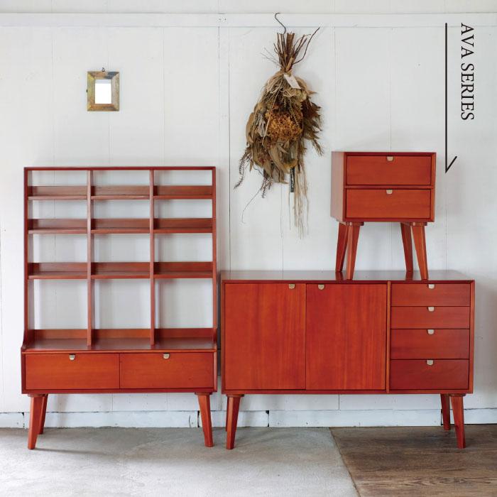 北欧風ヴィンテージ 天然木 マホガニー 完成品 サイドボード リビングボード キャビネット 幅160cm 北欧 ヴィンテージ 天然木 マホガニー 完成品 開