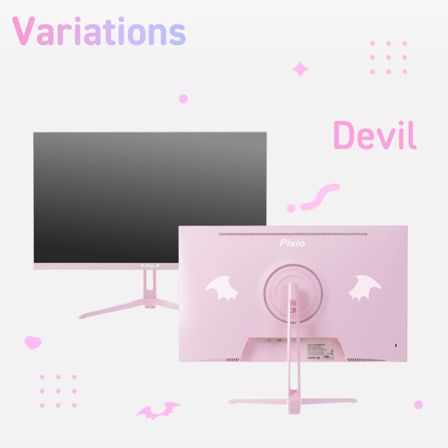 Pixio ゲーミングモニター Decora エンジェル デビル PX248WAVE