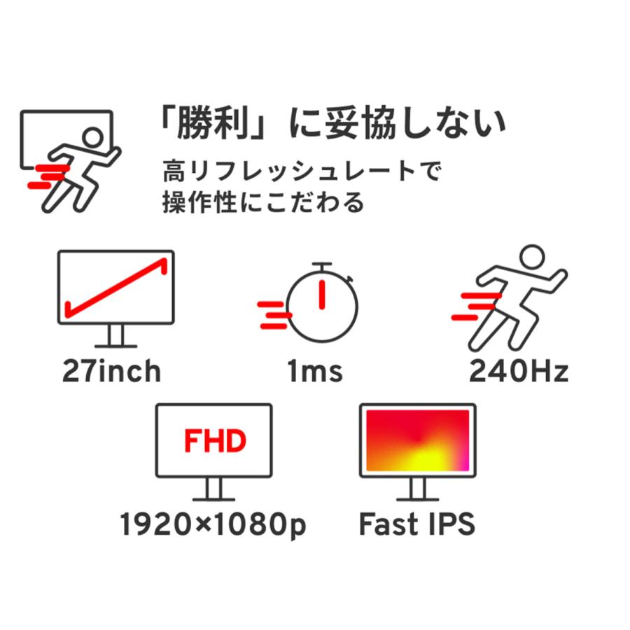 【すぐプロ仕様！】27インチモニター&アームセット　ディスプレイ PC エイサー、165Hz対応の27型WQHDゲーミング液晶「XB271HUbmiprz」など2