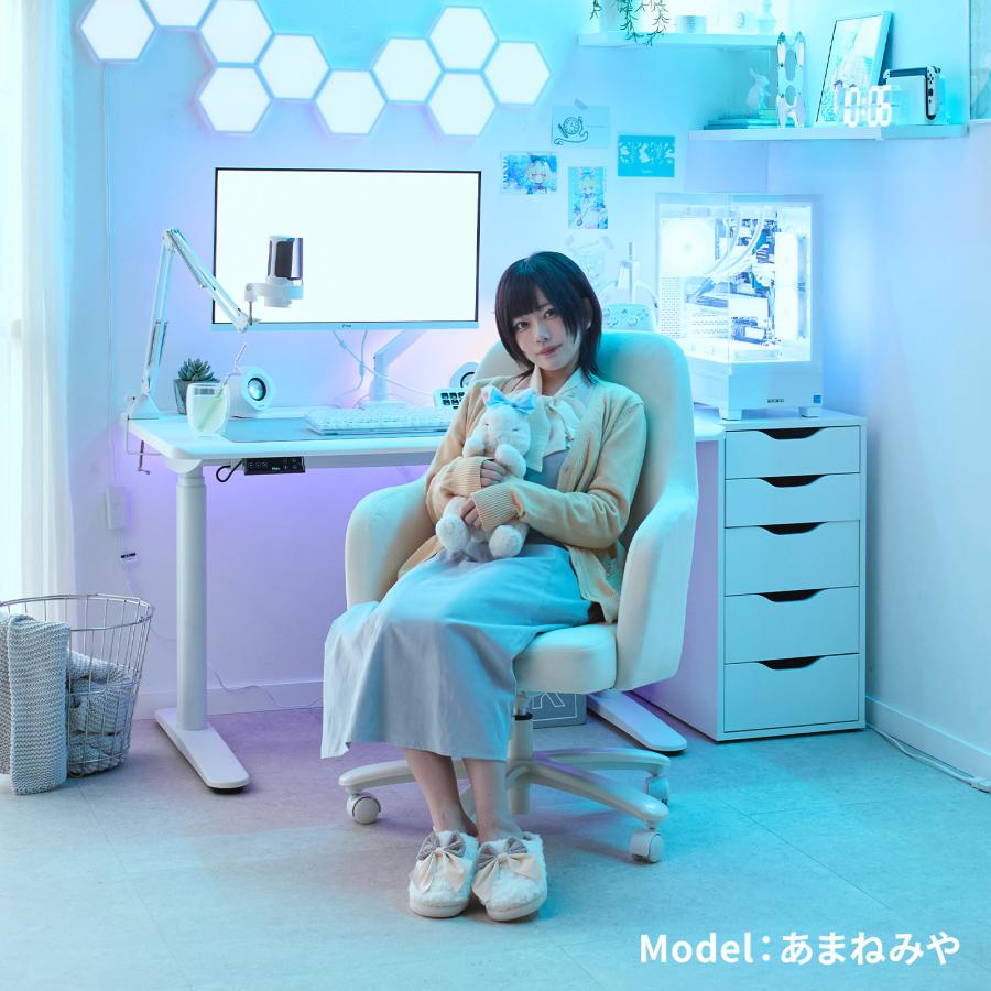 ゲーミングチェア マシュマロチェア ホワイト 白 パステルブルー パステルピンク おしゃれ かわいい オフィスチェア パソコンチェア 椅子 イス 幅広 Pixio | ブランド登録なし | 14
