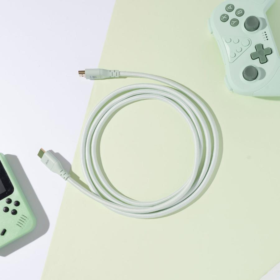 HDMIケーブル 2m 4K 8K 白 ホワイト ブルー ピンク hdmi 2.1 ケーブル タイプB 1年保証 おしゃれ かわいい ゲーミング アクセサリー AVケーブル/ARC Pixio | Pixio | 23