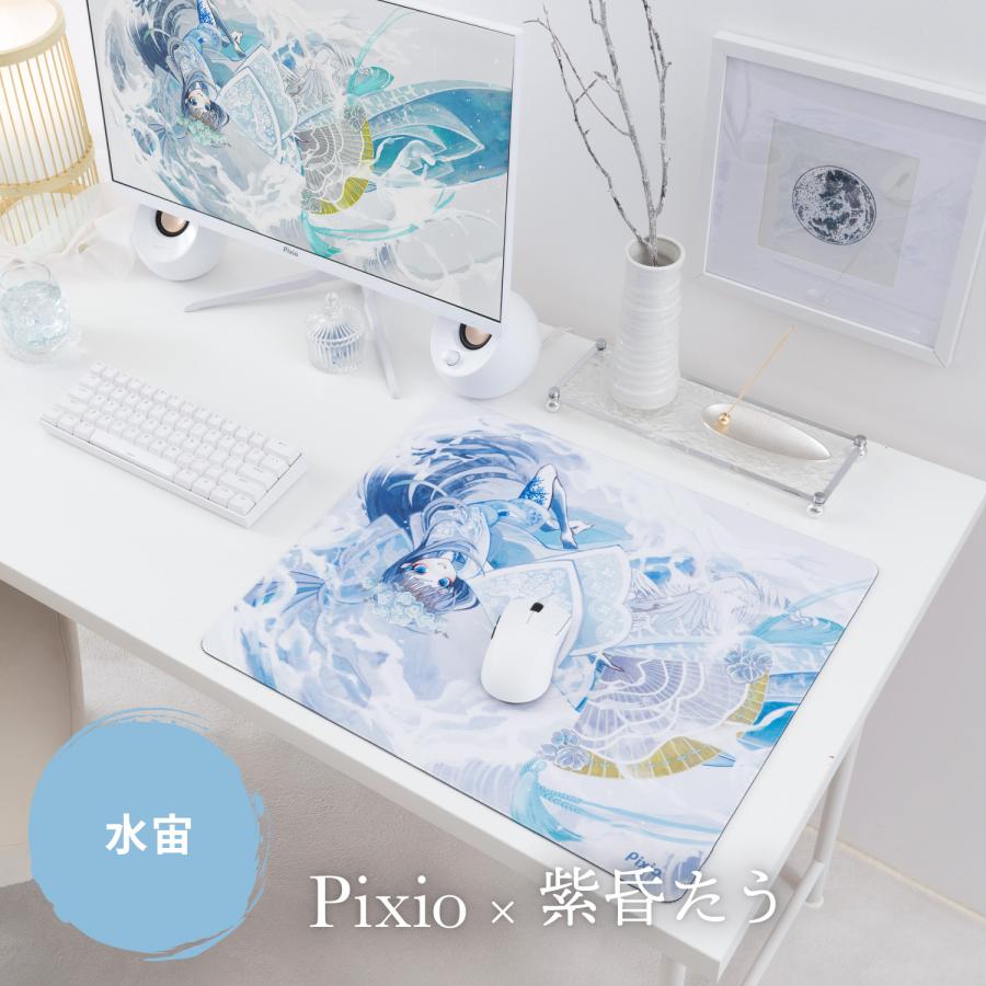 Pixio マウスパッド ゲーミング ブラック ブルー  XL サイズ 490×420×2mm クロス 表面 ラバーゴム 黒 青 無地 撥水 大き目 おしゃれ 無機質 |  | 14