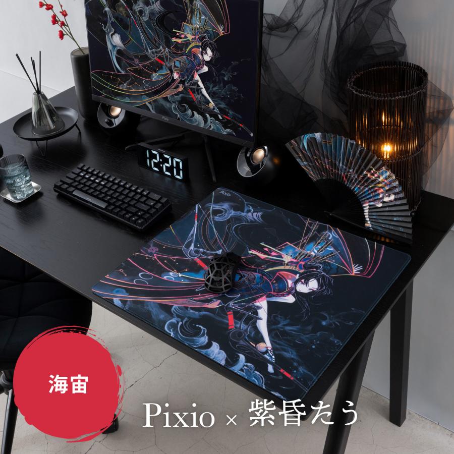 Pixio マウスパッド ゲーミング ブラック ブルー  XL サイズ 490×420×2mm クロス 表面 ラバーゴム 黒 青 無地 撥水 大き目 おしゃれ 無機質 |  | 15