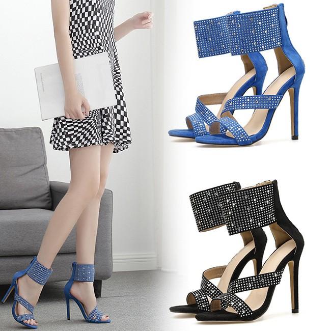 サンダル レディース ブーツサンダル ハイヒール オープントゥ ピンヒール ヒール11 5cm ダイヤ キラキラ 美脚 シューズ 女性 靴 大人 春夏 結婚式 二次会 Nx 245 Pizoff 通販 Yahoo ショッピング