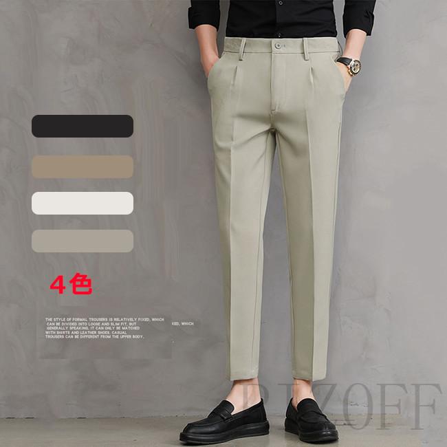 春夏新作 スラックス メンズ ビジネスパンツ スリム ストレッチ イージーパンツ テーパードパンツ 薄手 男性 カジュアルパンツ ズボン Kuz448 Pd1 Pizoff 通販 Yahoo ショッピング