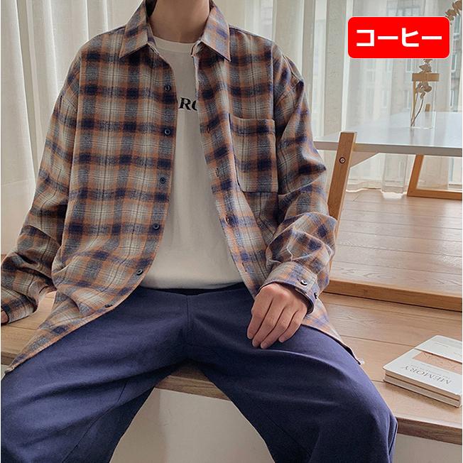シャツ メンズ 長袖 チェックシャツ カジュアルシャツ 開襟シャツ ジャケット メンズファッション 学生 父の日 ギフト プレゼント Ms119 Pe33 Pizoff 通販 Yahoo ショッピング