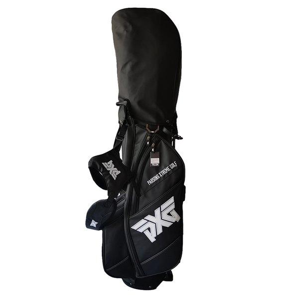 ゴルフバッグ スタンドゴルフバッグ PXG 安定感抜群 Golf Bag スポーツゴルフバッグ 6分割口枠 クラブケース 防水耐摩耗性 9.0型 ブラック レディース メンズ 