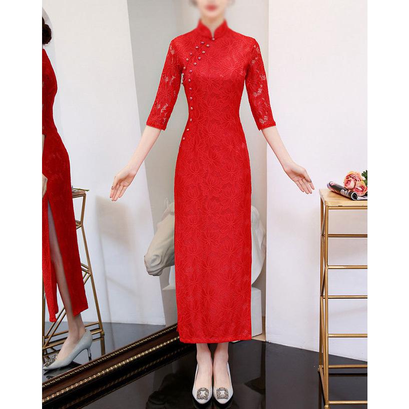 チャイナドレス チャイナ服 赤 パーティードレス ロング ワンピース チャイナ風 コスプレ 結婚式 披露宴 お呼ばれ 30代 40代 50代 Qp 64 Pizoff 通販 Yahoo ショッピング