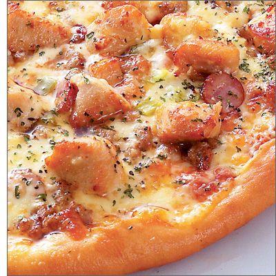 ピザ　冷凍ピザ　スパイシーチキンピザ（香辛料のきいたチキンとソーセージの合体！）職人の手作り　ピザ生地　ピザ・シティーズ　チーズ　トマト