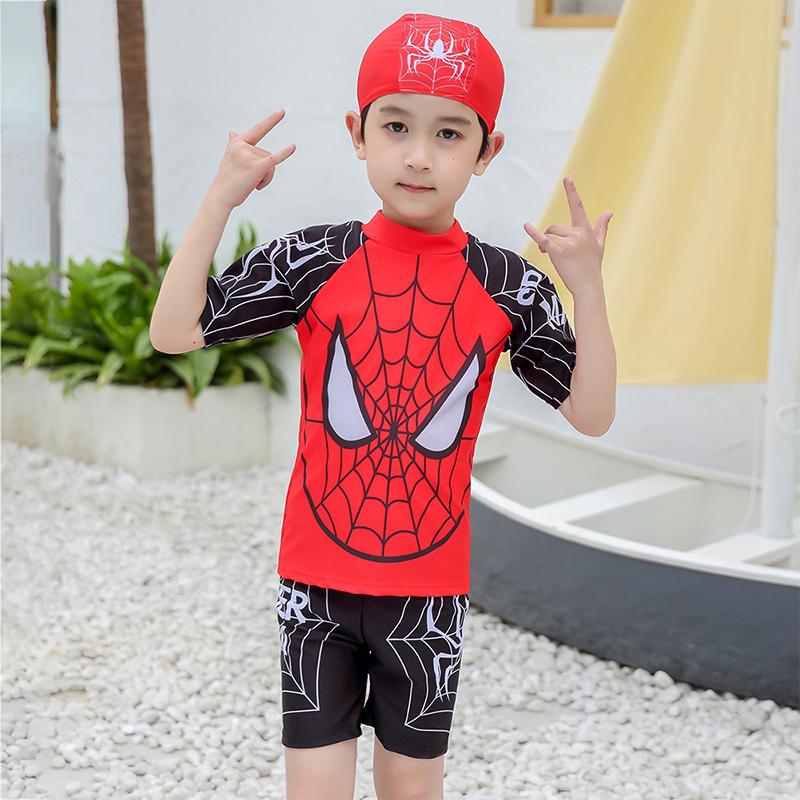2点セット スパイダーマン 水着 男の子 子供 水泳キャップとパンツ 120相当 割引クーポン 2点セット スパイダーマン 水着 男の子 子供 水泳キャップとパンツ 120相当 割引クーポン