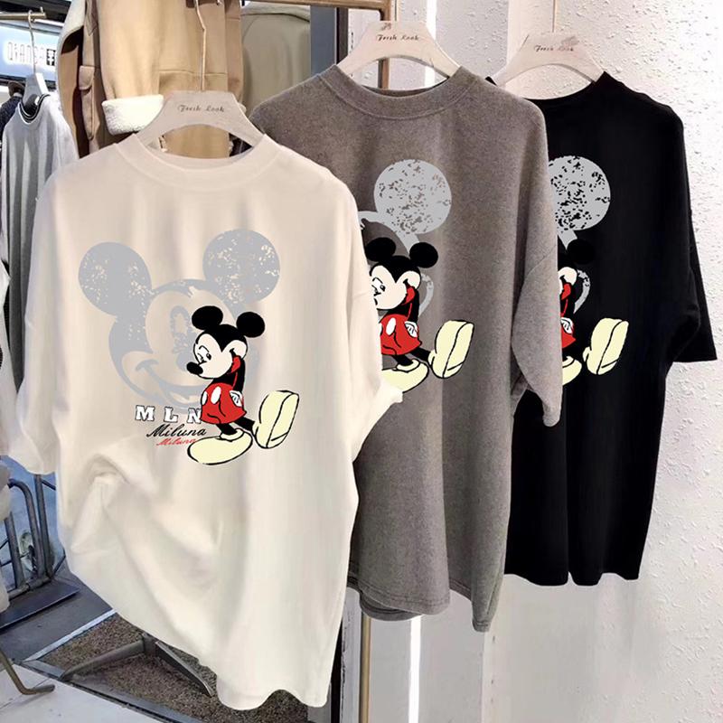 Tシャツ レディース ディズニー ミッキーマウス ミッキー柄 半袖 トップス ゆるtシャツ 丸首 ロング丈 大きいサイズ カジュアル 夏物 Nvtx1 Puente Japan 通販 Yahoo ショッピング