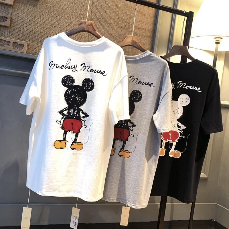 Tシャツ レディース ディズニー ミッキーマウス ミッキー柄 半袖 トップス ゆるtシャツ 丸首 ロング丈 大きいサイズ カジュアル 夏物 Nvtx4 Puente Japan 通販 Yahoo ショッピング