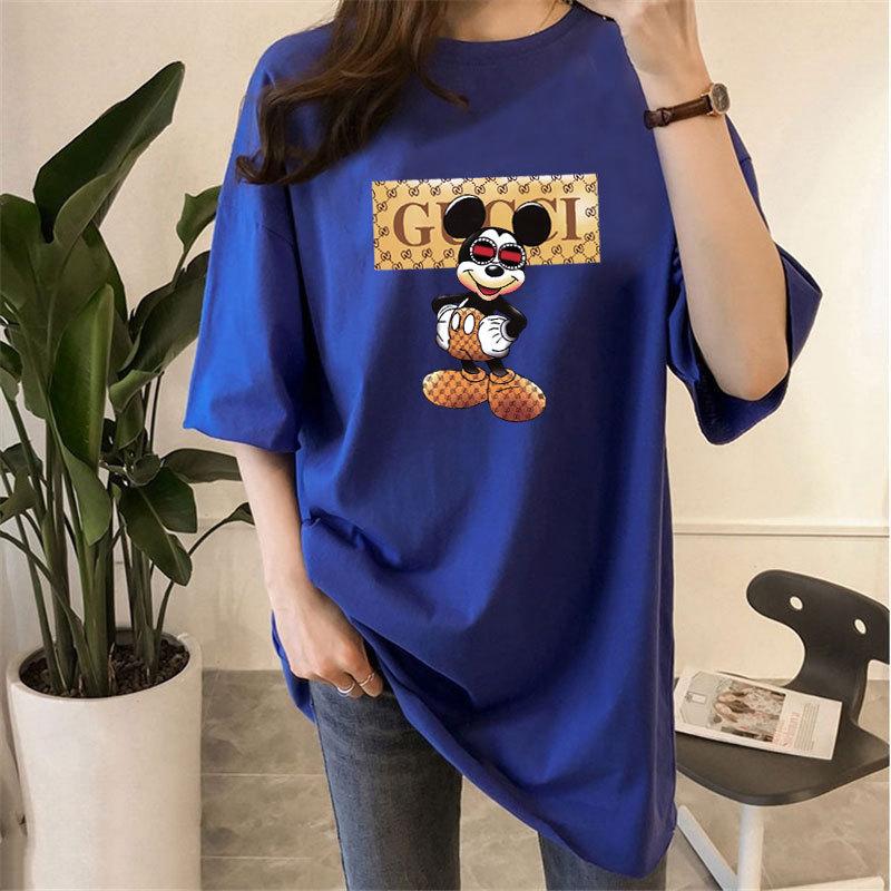 Tシャツ レディース ディズニー ミッキーマウス ミッキー柄 半袖 トップス ゆるtシャツ 丸首 ロング丈 大きいサイズ カジュアル 夏物 Nvtx6 Puente Japan 通販 Yahoo ショッピング