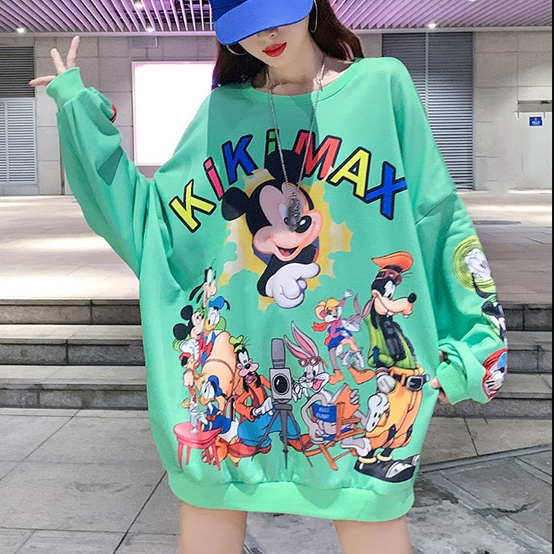 高級な トレーナー レディース スウェット ディズニー ミッキー ファッション ロング丈 トップス プルオーバー 長袖 パーカー ゆったり おしゃれ カジュアル 秋服 秋冬 Www Sboza2 Com