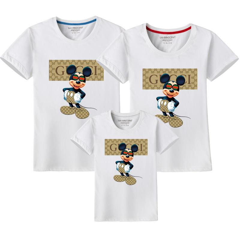 親子ペアルック 親子ペア Tシャツ 半袖 ディズニー ミッキーミニー柄