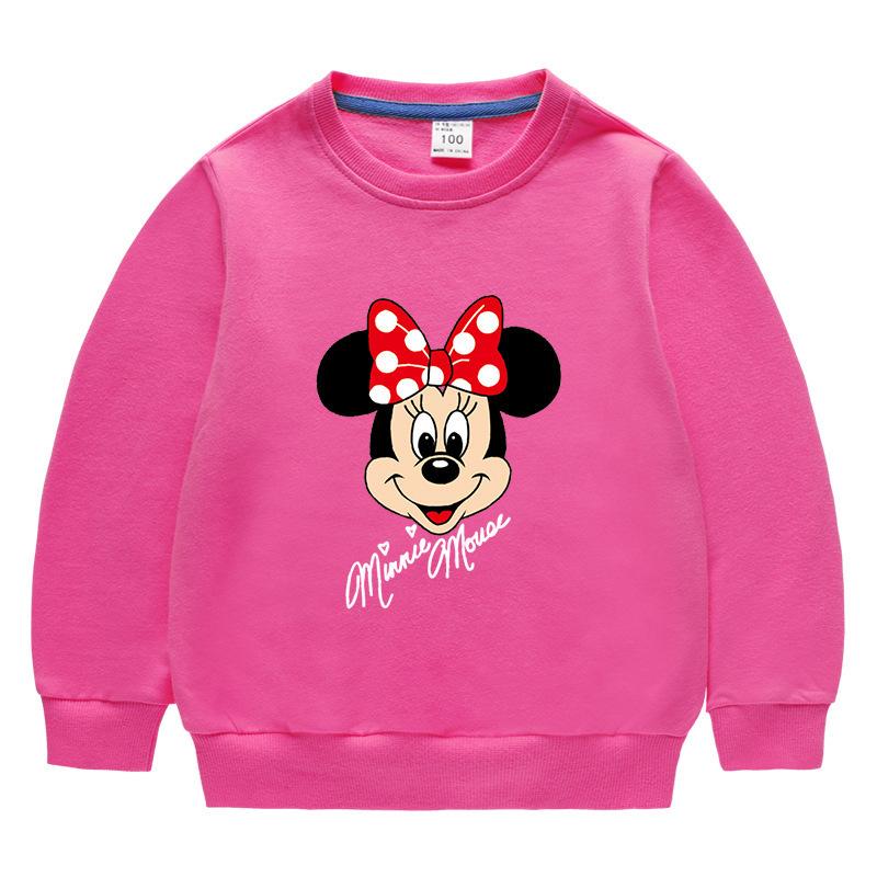 春の新作シューズ満載 カジュアル 新品 トレーナー 長袖 ディズニー パーカー 可愛い小学生 秋服 ミニー 柄