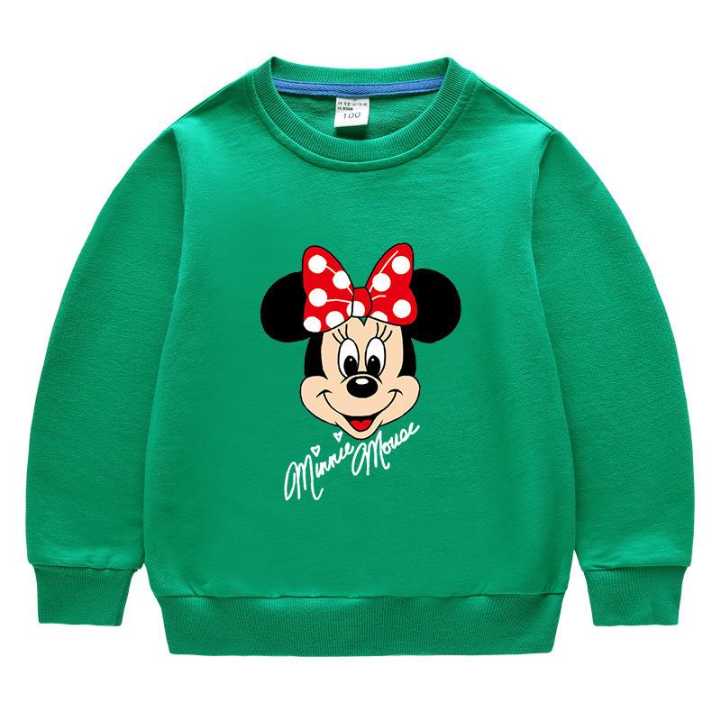 春の新作シューズ満載 カジュアル 新品 トレーナー 長袖 ディズニー パーカー 可愛い小学生 秋服 ミニー 柄