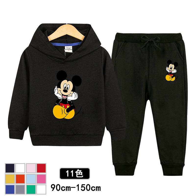 子供服 セットアップ 男の子女の子 ディズニー ミッキー柄 フード付き 長袖パーカー 春秋 2点セット キッズ パーカー パンツ 長ズボン可愛い おしゃれ Xhntz25 Puente Japan 通販 Yahoo ショッピング