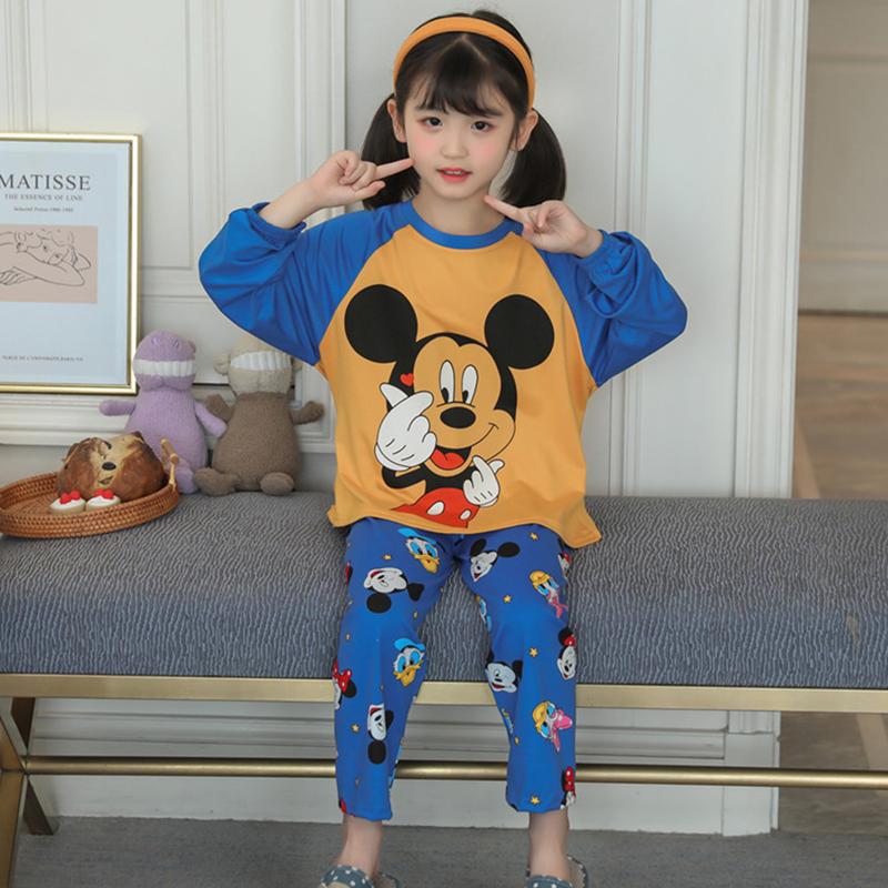 パジャマ キッズ 子供服 男の子 女の子 ジュニア ディズニー ミッキー ミニー柄 夏 長袖 部屋着 寝巻き 寝間着 柔らかい ルームウエア 2点セット セットアップ Xhsy24 Puente Japan 通販 Yahoo ショッピング