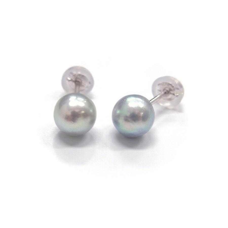 あこや真珠 8.5mm K10YG アメリカンピアス ナチュラルカラー 大粒