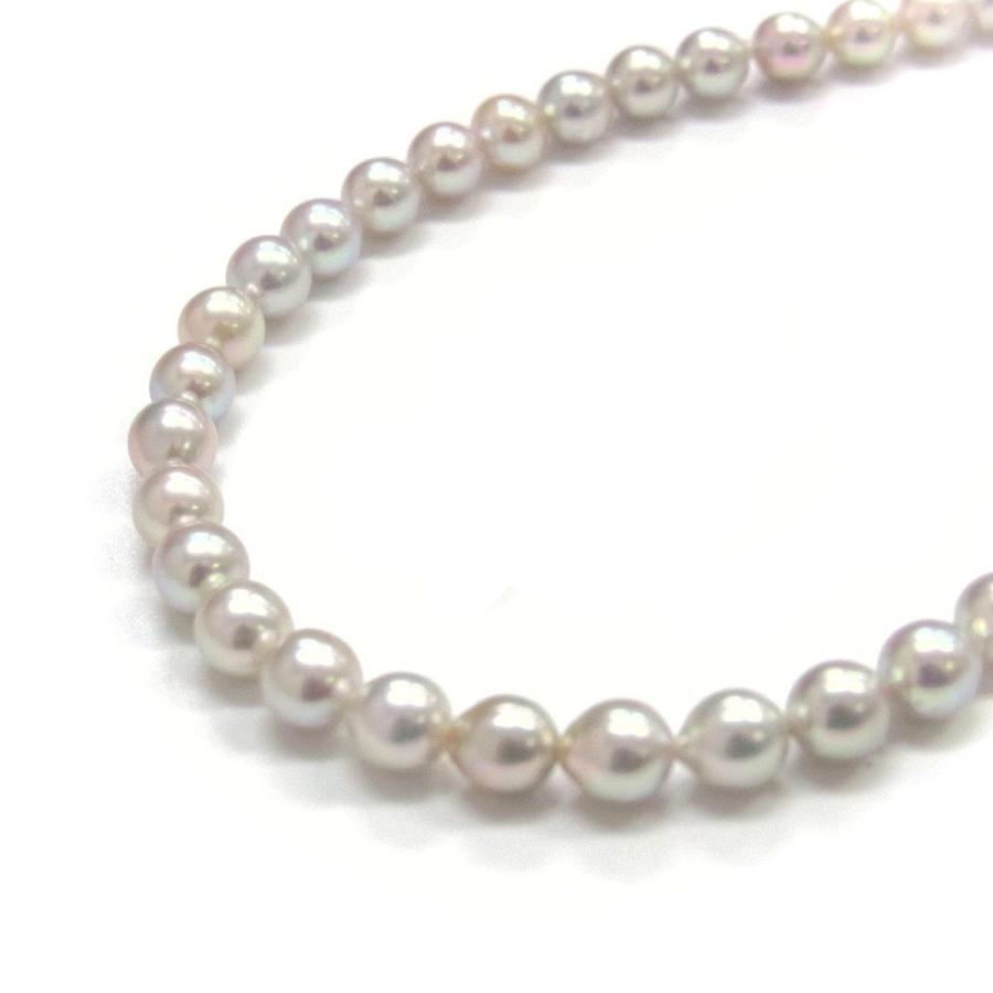 アコヤ真珠 バロックパールネックレス 5-5.5mm ナチュラルグレー 