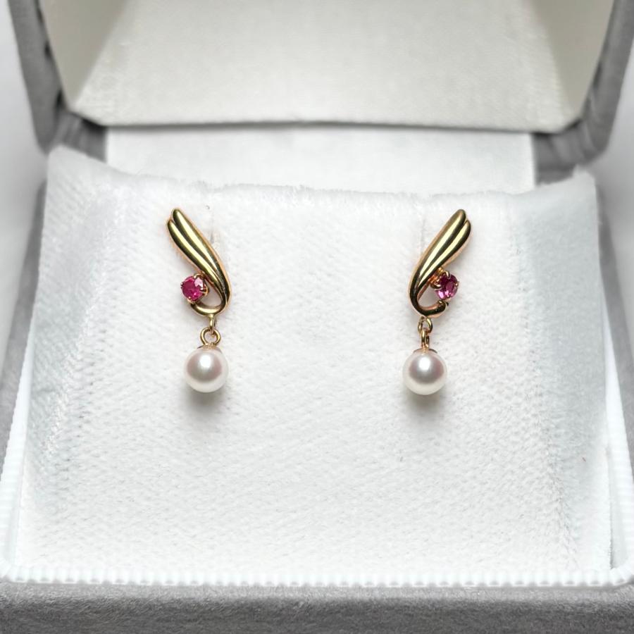アコヤ真珠 パールピアス 3.5-4mm ベビーパール ホワイト ラウンド 