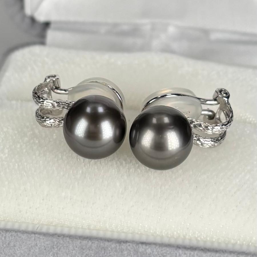 タヒチ黒蝶真珠9.5mmピアス タヒチ黒蝶真珠9.5mmピアス 【公式通販】