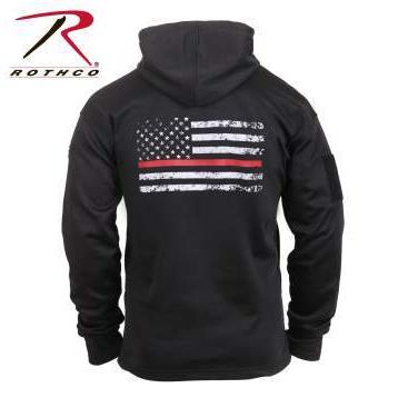 ロスコ　パーカー　Rothco Thin Red Line Concealed Carry Hoodie　BLACK　ミリタリー　パーカー｜pkwave｜03