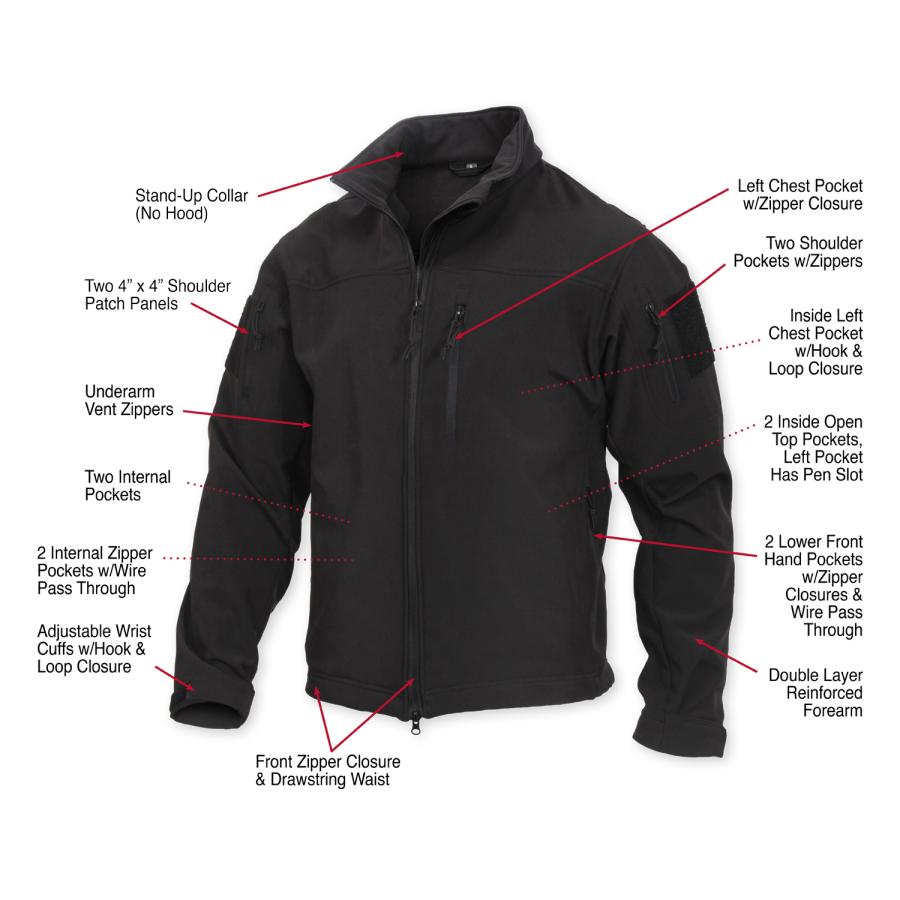 ロスコ ミリタリージャケット ソフトシェルジャケット メンズ ステルスオプス Rothco 3577 | ROTHCO | 04