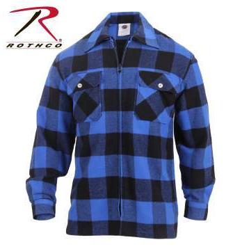 長袖シャツ　ロスコ　フランネル　Rothco Concealed Carry Flannel Shirt　Blue | ROTHCO