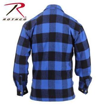 長袖シャツ　ロスコ　フランネル　Rothco Concealed Carry Flannel Shirt　Blue | ROTHCO | 03
