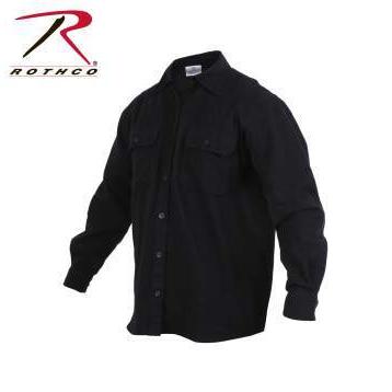 ロスコ　ミリタリー　シャツ　Rothco Heavy Weight Solid Flannel Shirt　Black 4637 | ROTHCO | 03