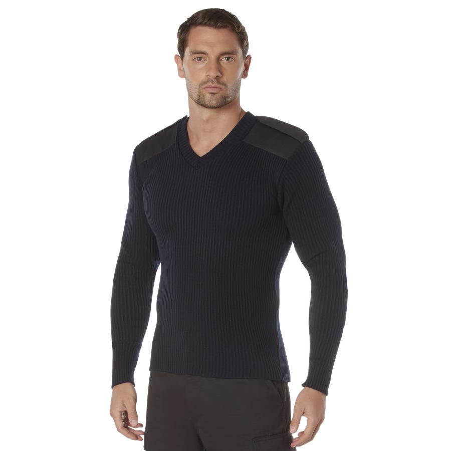 アクリル セーター　ミリタリー　ロスコ　Rothco G.I. Style Acrylic V-Neck Sweater　NavyBlue 6345 | ROTHCO | 02
