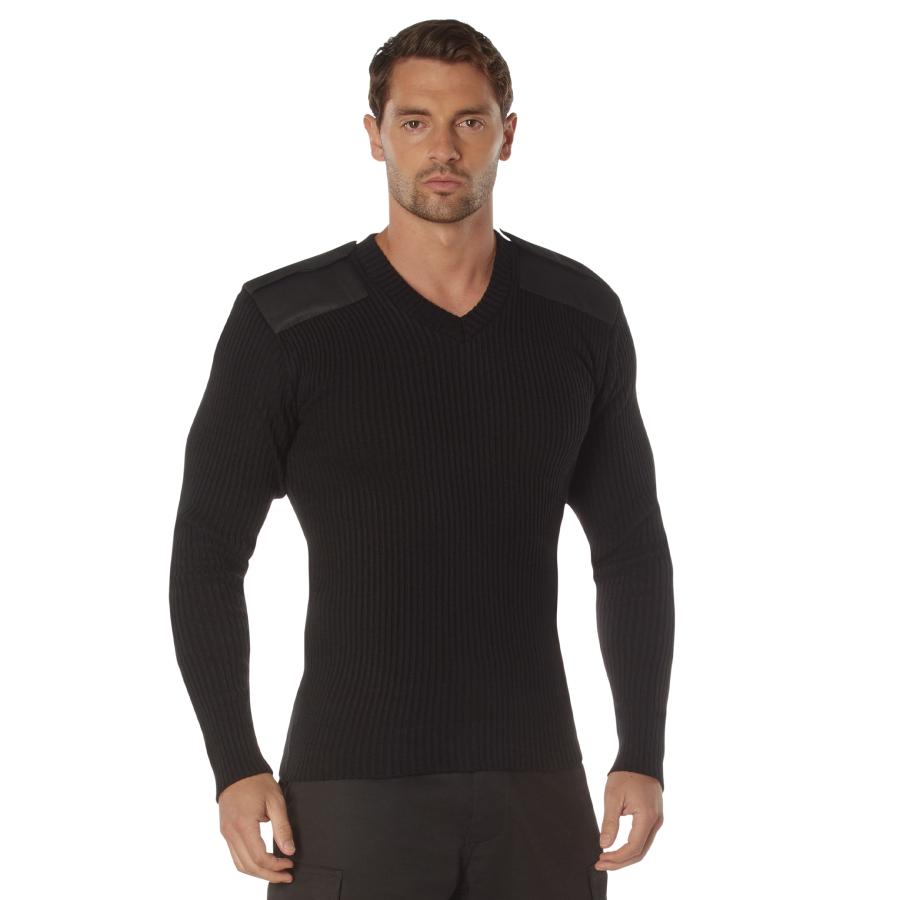 アクリル セーター ロスコ　Rothco G.I. Style Acrylic V-Neck Sweater　Black  6345 | ROTHCO | 01