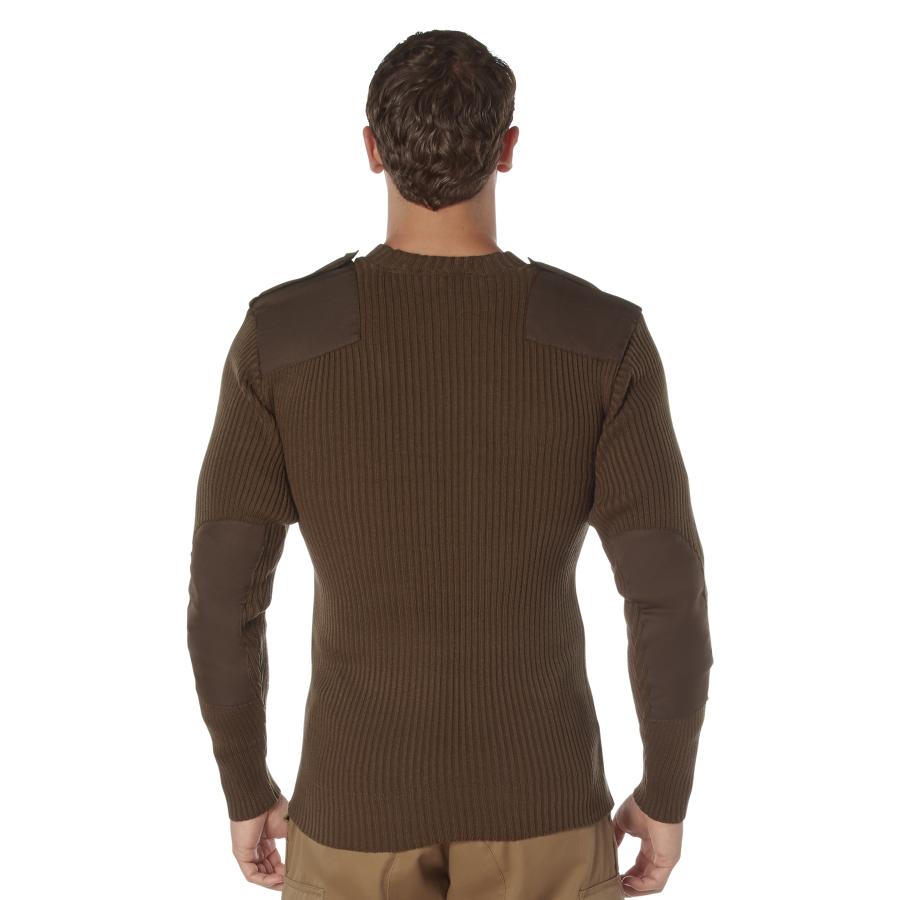 ミリタリー　セーター　ロスコ　Rothco G.I. Style Acrylic V-Neck Sweater　Brown 6345 | ROTHCO | 01