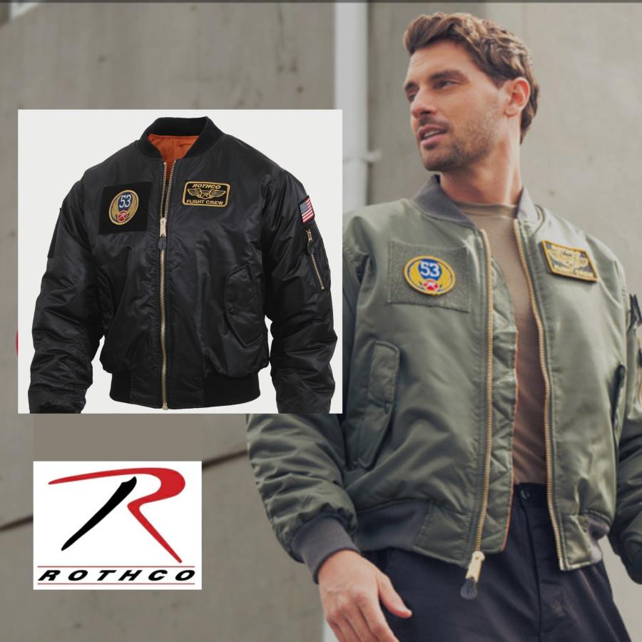 ロスコ フライトジャケット MA-1 パッチ(ワッペン)付き Rothco 7250-77250-77255-7240 | ROTHCO