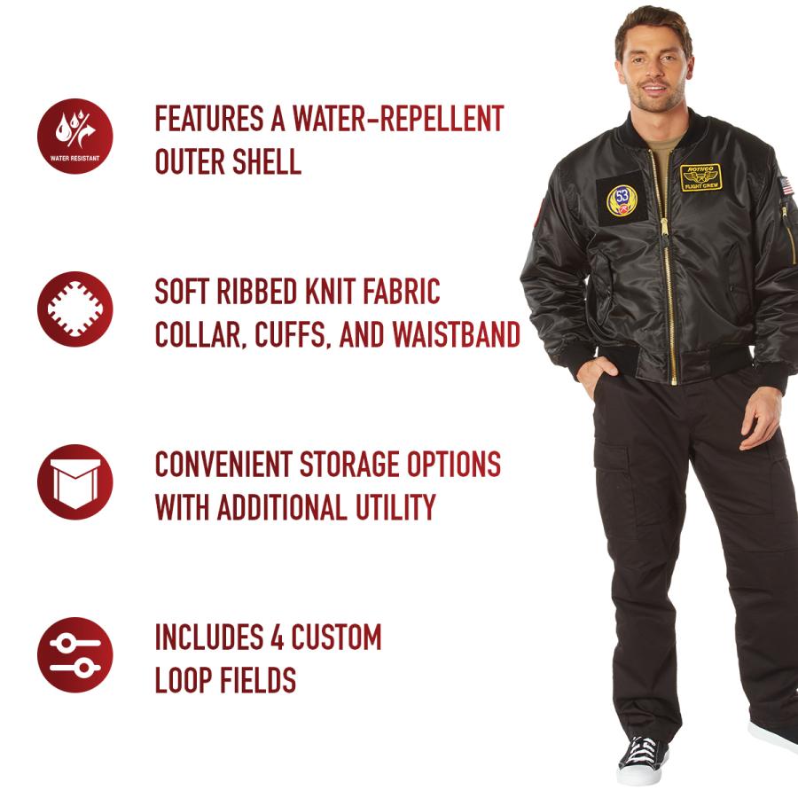 ロスコ フライトジャケット MA-1 パッチ(ワッペン)付き Rothco 7250-77250-77255-7240 | ROTHCO | 08