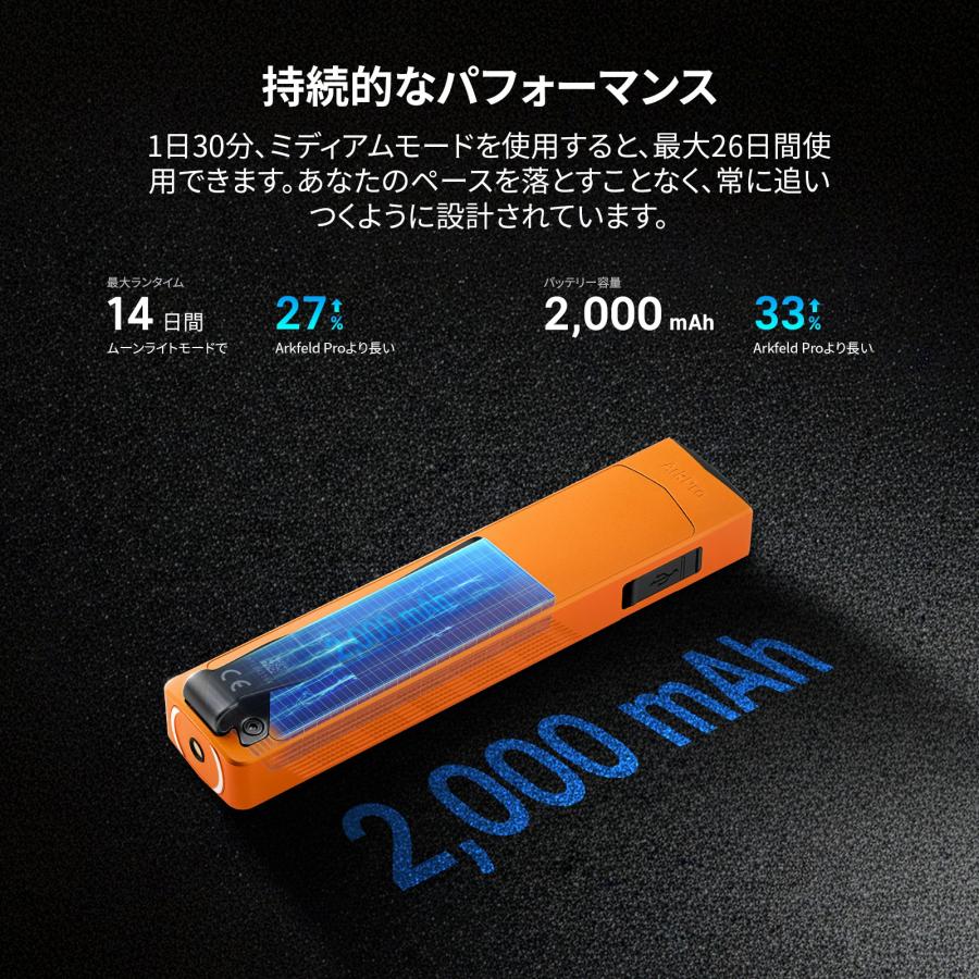 OLIGHT オーライト ArkPro マルチ光源薄型フラッシュライト オレンジ