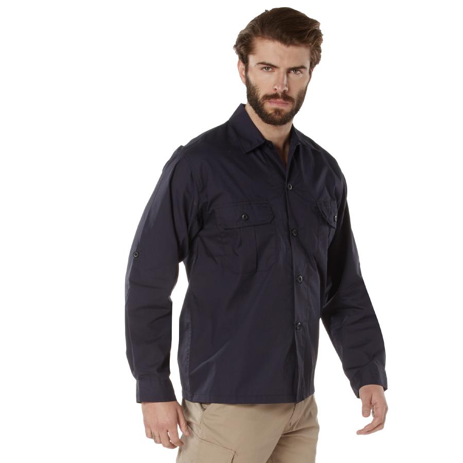 ライトウエイトタクティカル　ロングスリーブシャツ　ロスコ　ネービー　Rothco Lightweight Tactical Shirt　NAVY　10735｜pkwave｜20